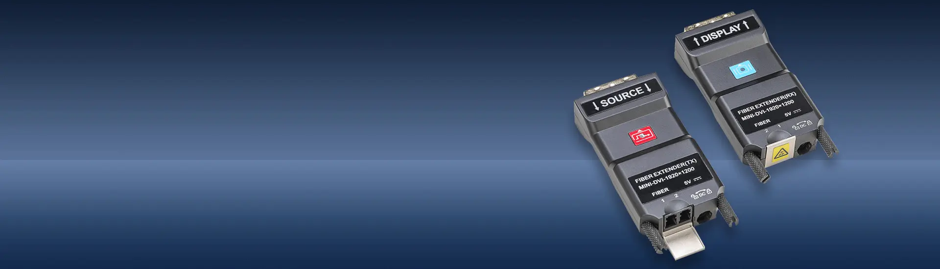 Mini extensor de fibra óptica DVI