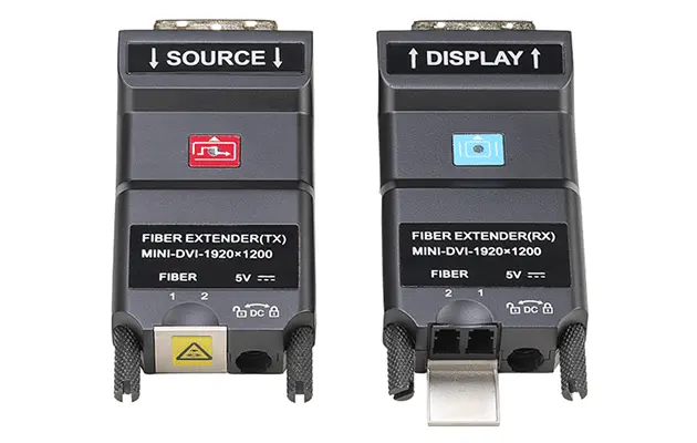 Mini extensor de fibra óptica DVI